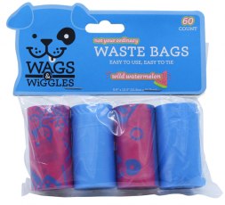 Wags & Wiggles Bolsas Plásticas Sandía - 4 Rollos x 60 unidades